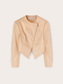 Slim-Fit-Blouson-Jacke aus Lederimitat mit Shaping-Schnittnähten image number 3