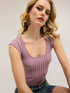 Slim-fit ribbed lurex knitwear image number 0
