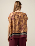 Floral print satin blouse image number 1