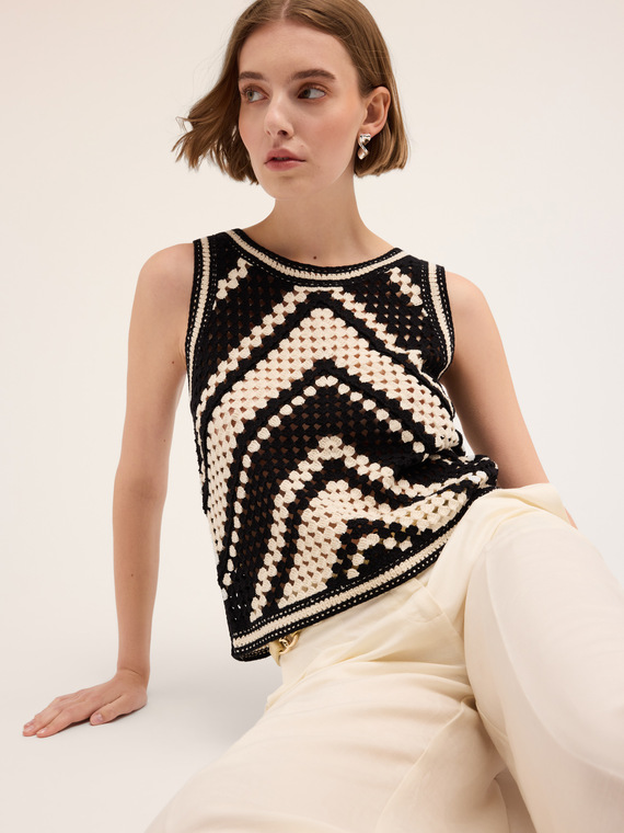 Crochet knit top
