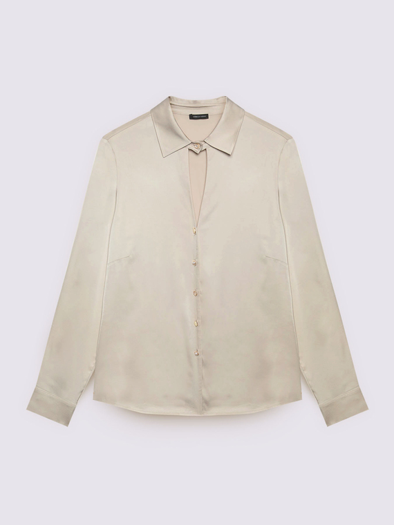 Chemise en satin avec d&eacute;collet&eacute; cut out