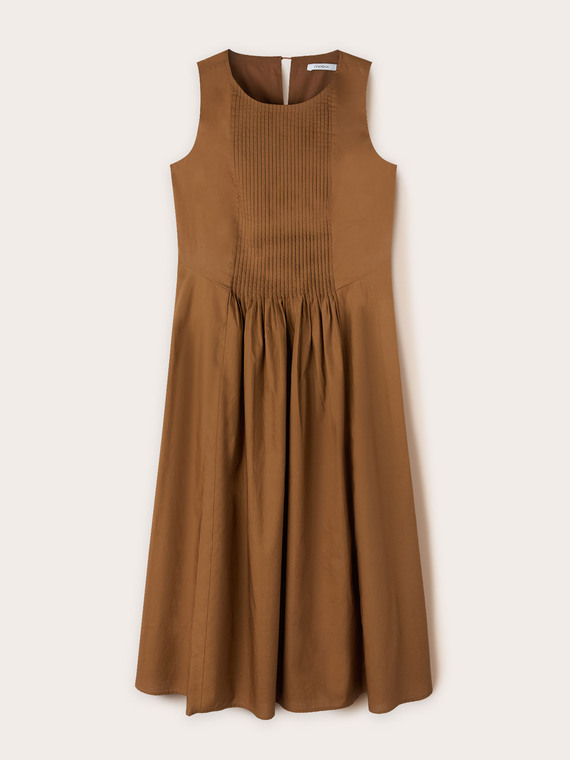 Plissiertes Kleid aus Popeline