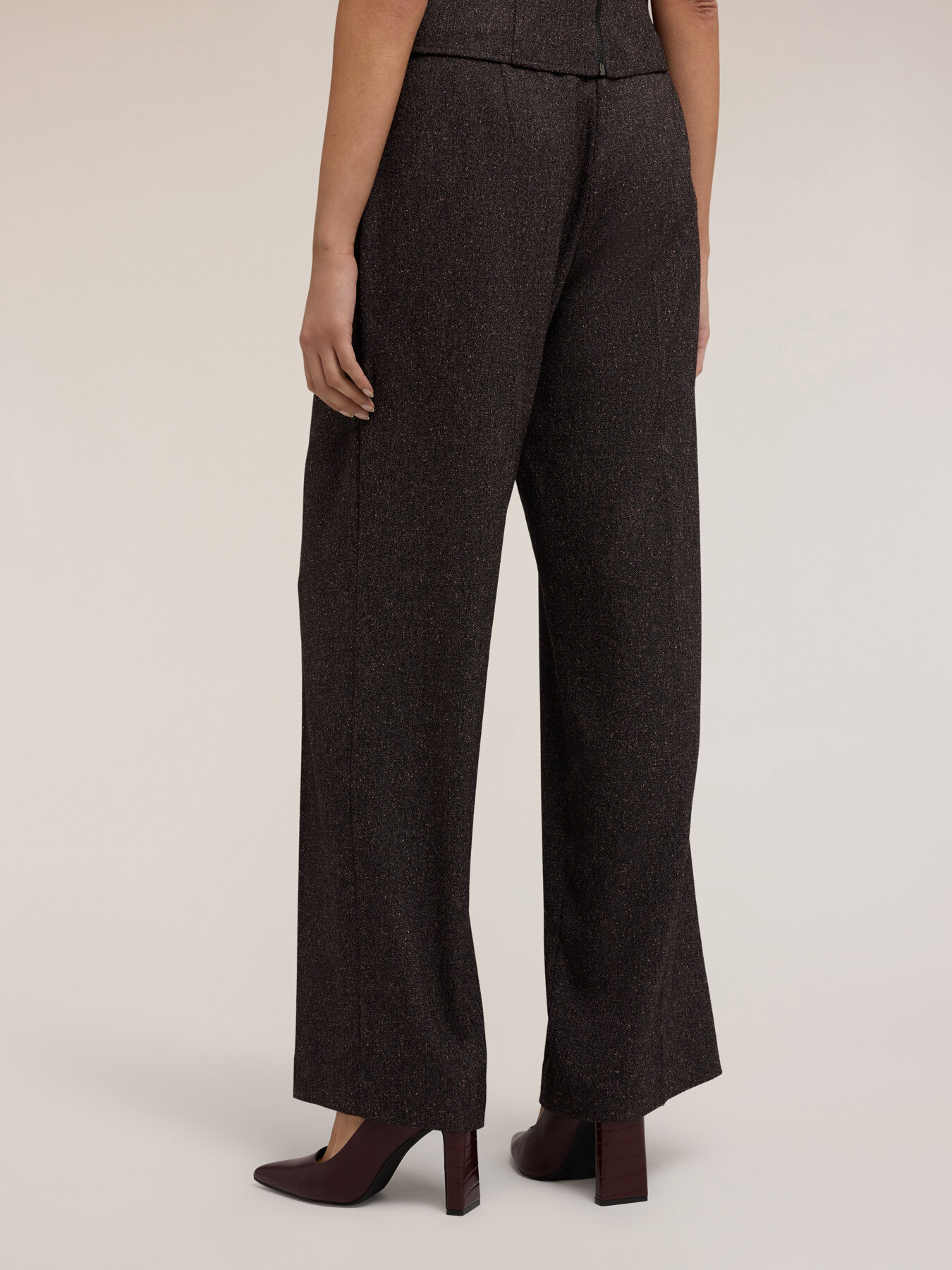 Pantalon palazzo en fil teint image number 1