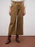 Cotton blend drill palazzo pants image number 3