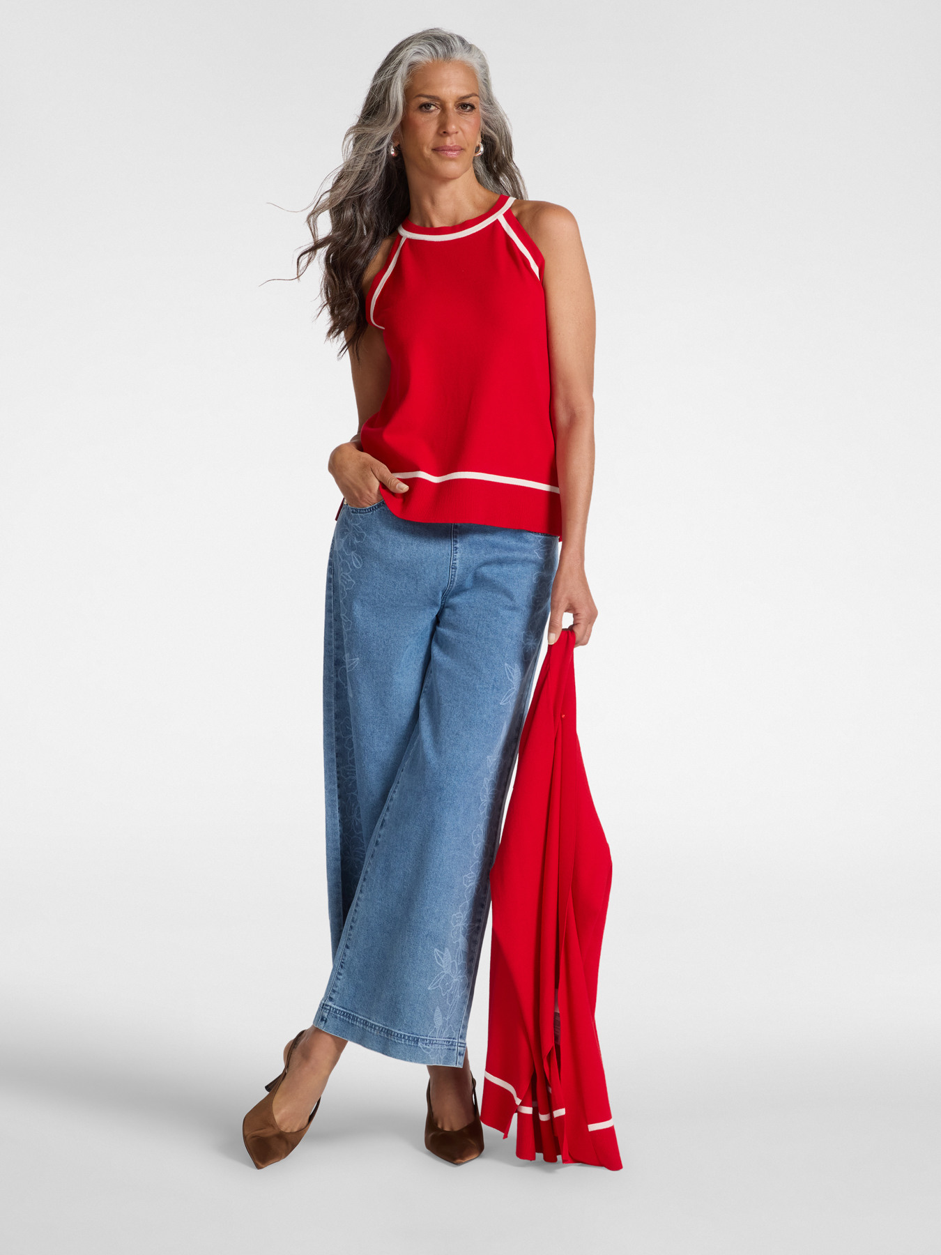 Top in maglia misto viscosa image number 2