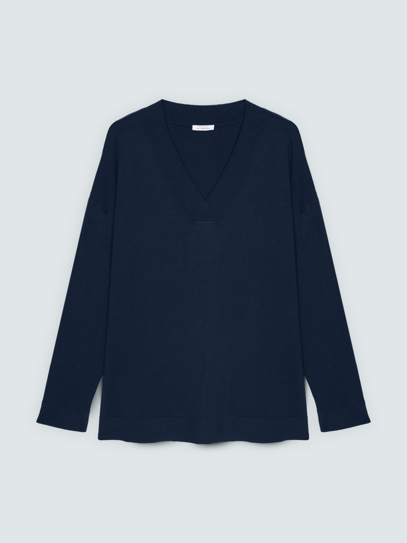 V-neck sweater in viscose blend image number 4