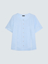 Camicia girocollo in misto lino e viscosa image number 4
