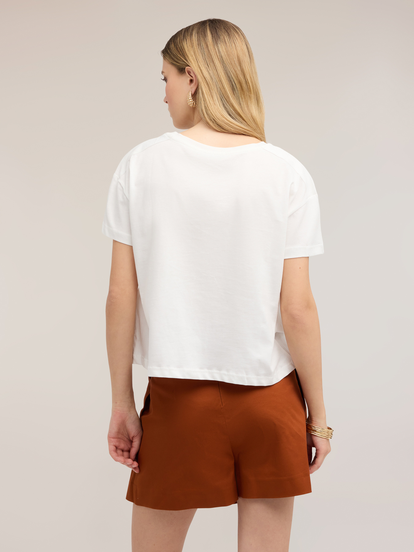 Tricou din jersey cu broderii image number 1