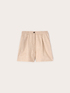 Linen blend pinstriped fabric shorts image number 4