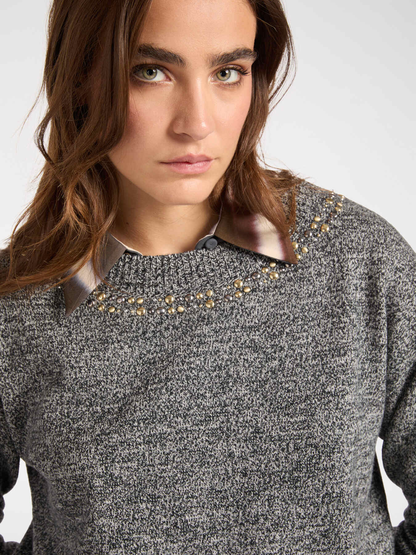 Pure wool sweater with studs image number 2