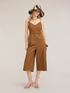 Jumpsuit aus Popeline mit G&uuml;rtel und Palazzo-Bein image number 0