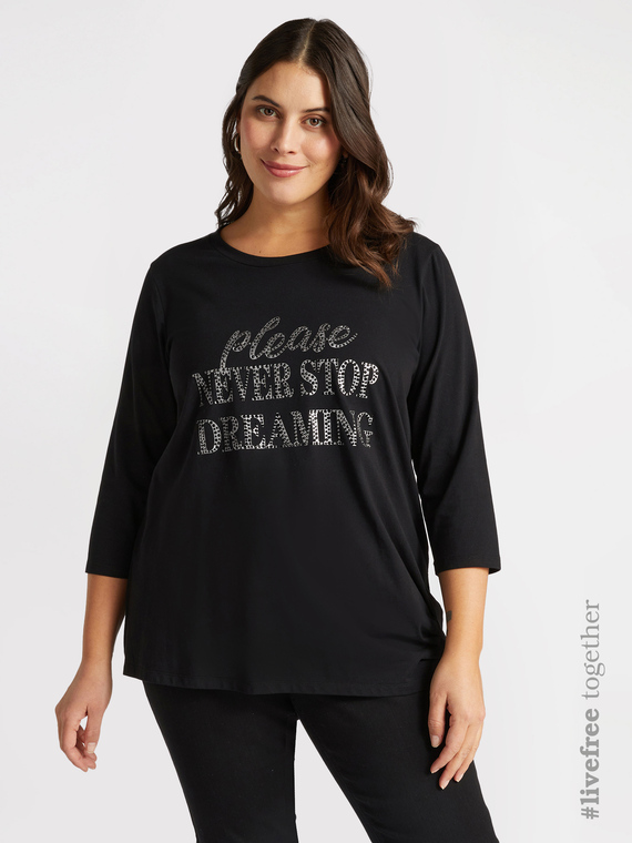T-Shirt mit Motivationsdruck