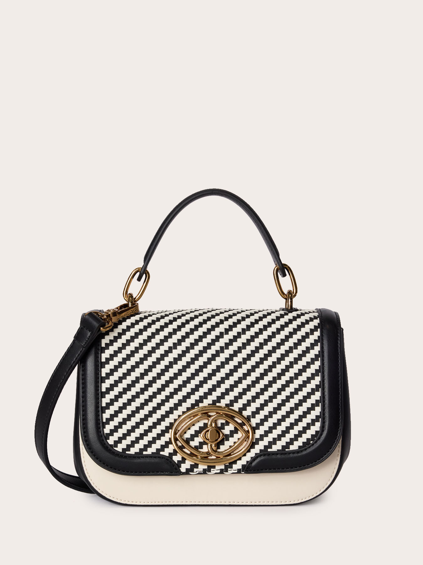 Shoulder bag with two-tone weave image number 1