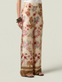 Pantalon palazzo en satin fantaisie image number 3