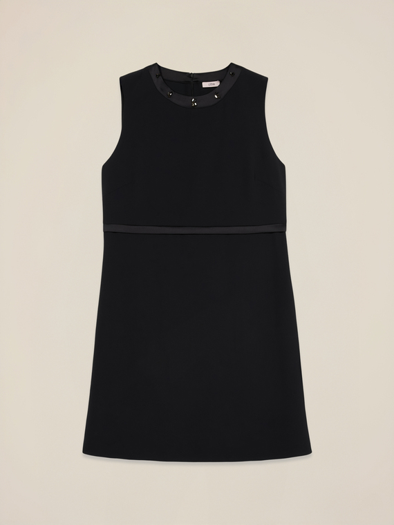 Tubino in enver satin con dettaglio gioiello