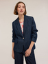 Blazer à simple boutonnage en denim mélangé lyocell image number 3