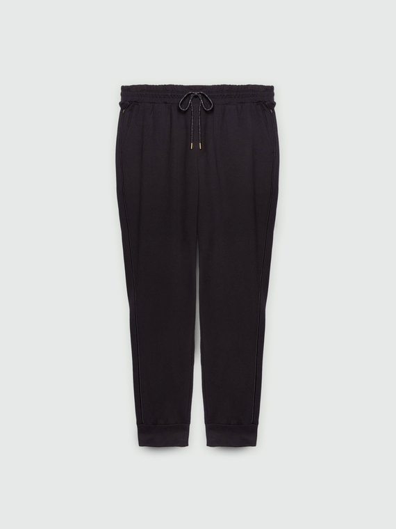 Joggers in felpa con bordi laterali