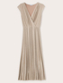 Robe mi-longue lurex avec jupe plissée image number 4