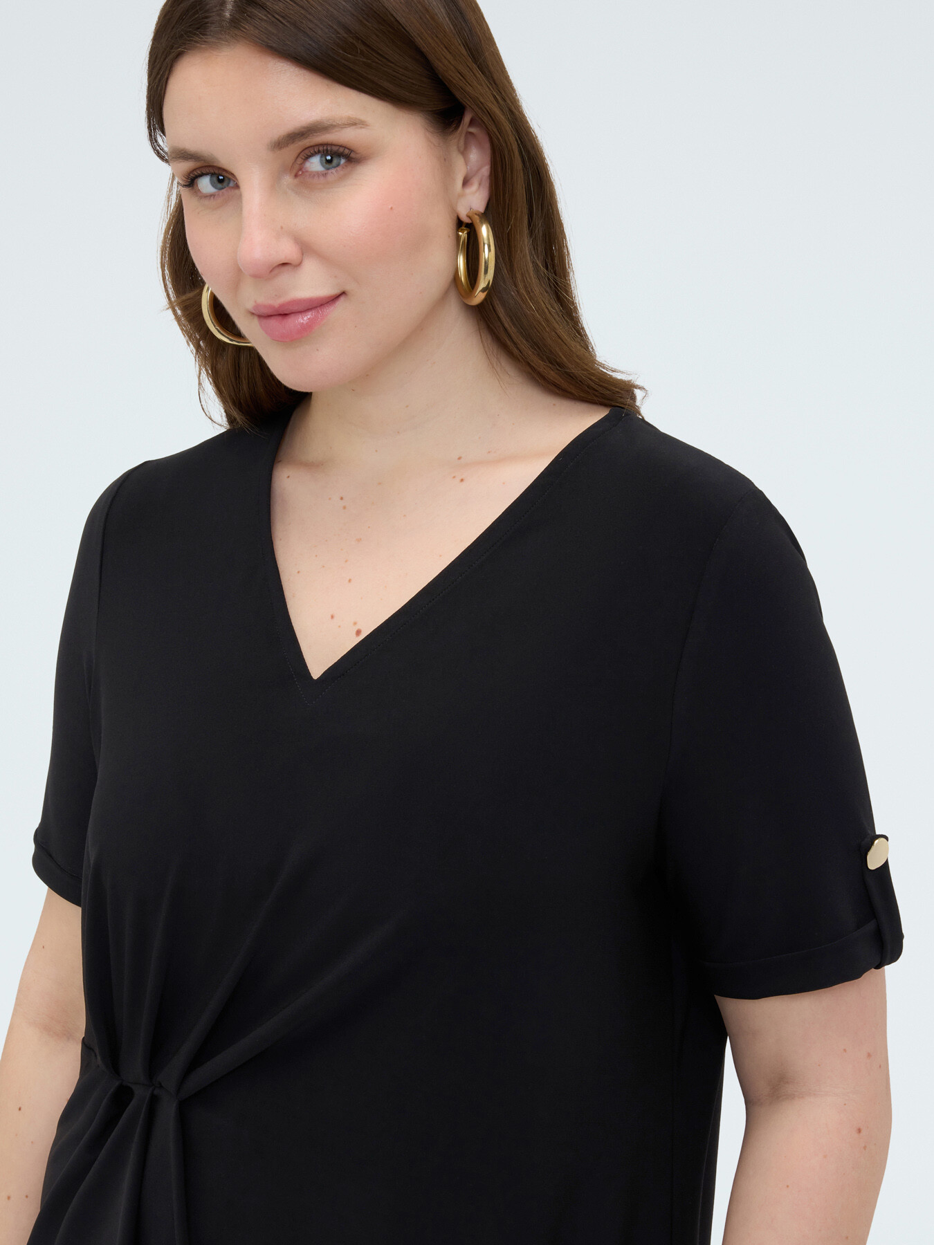 Draped jersey T-shirt image number 3