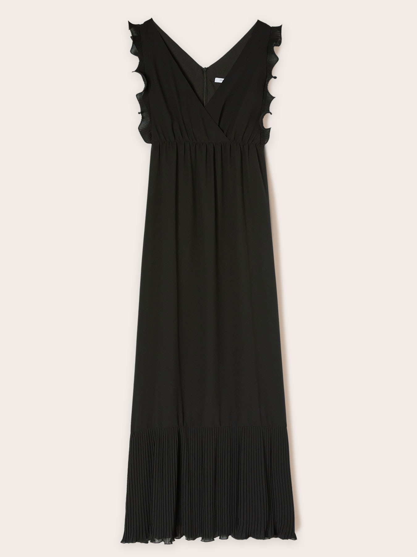 Long dress with pleated edges image number 4