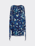 Elegant printed dress with cape image number 4