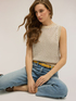 Crochet-effect knit top image number 3
