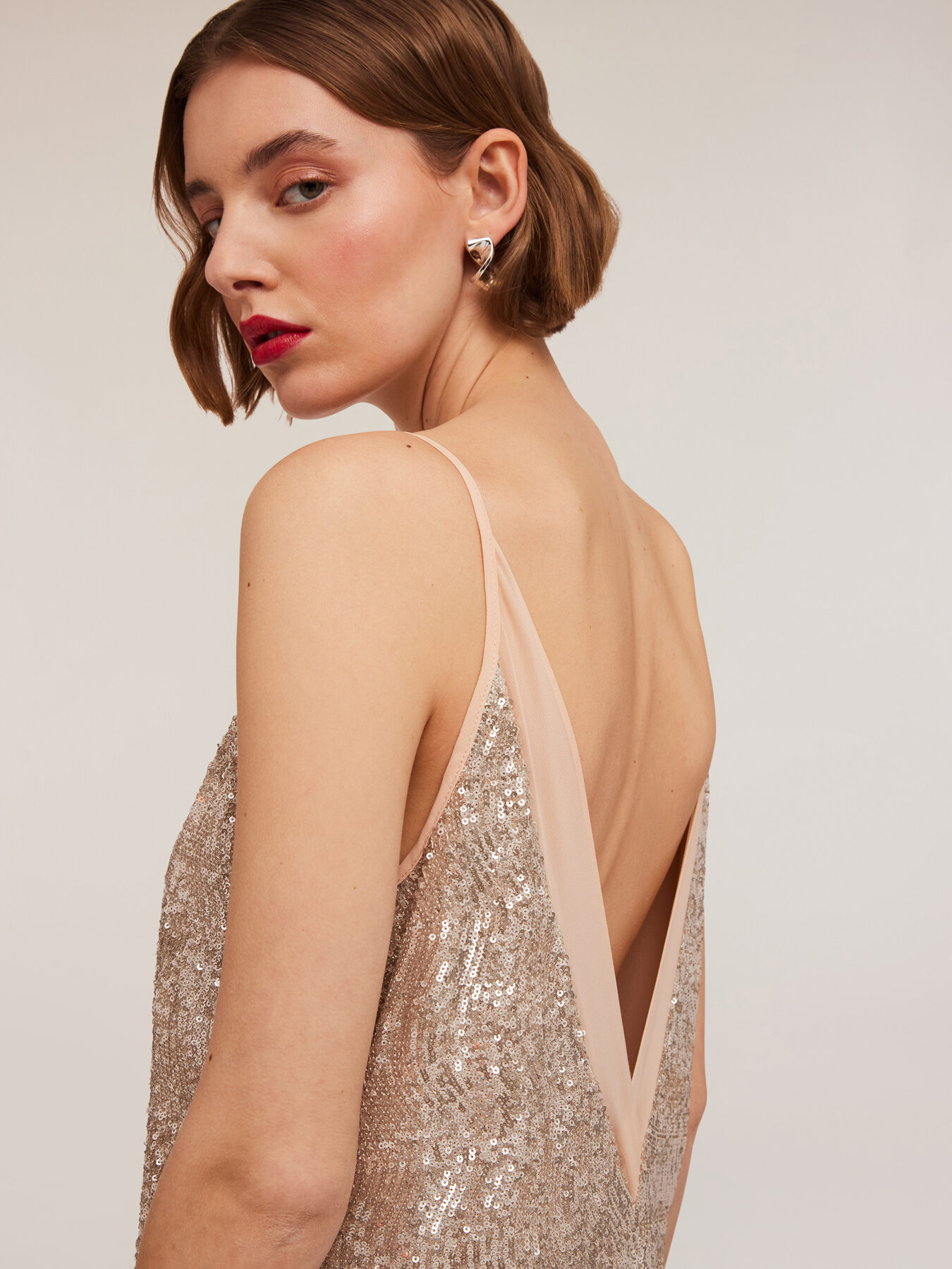 Full sequin midi dress image number 3