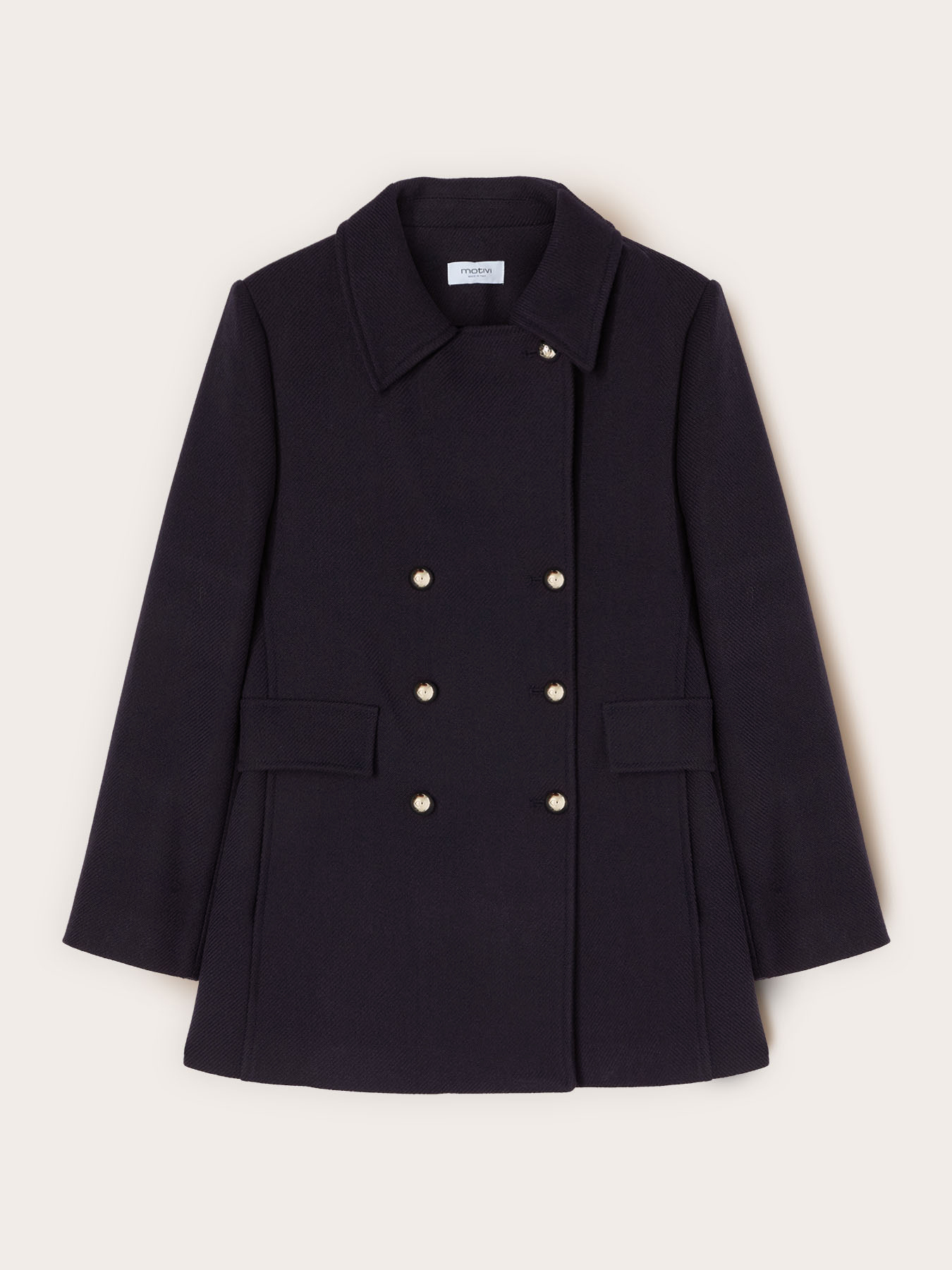 Double-breasted wool coat image number 4