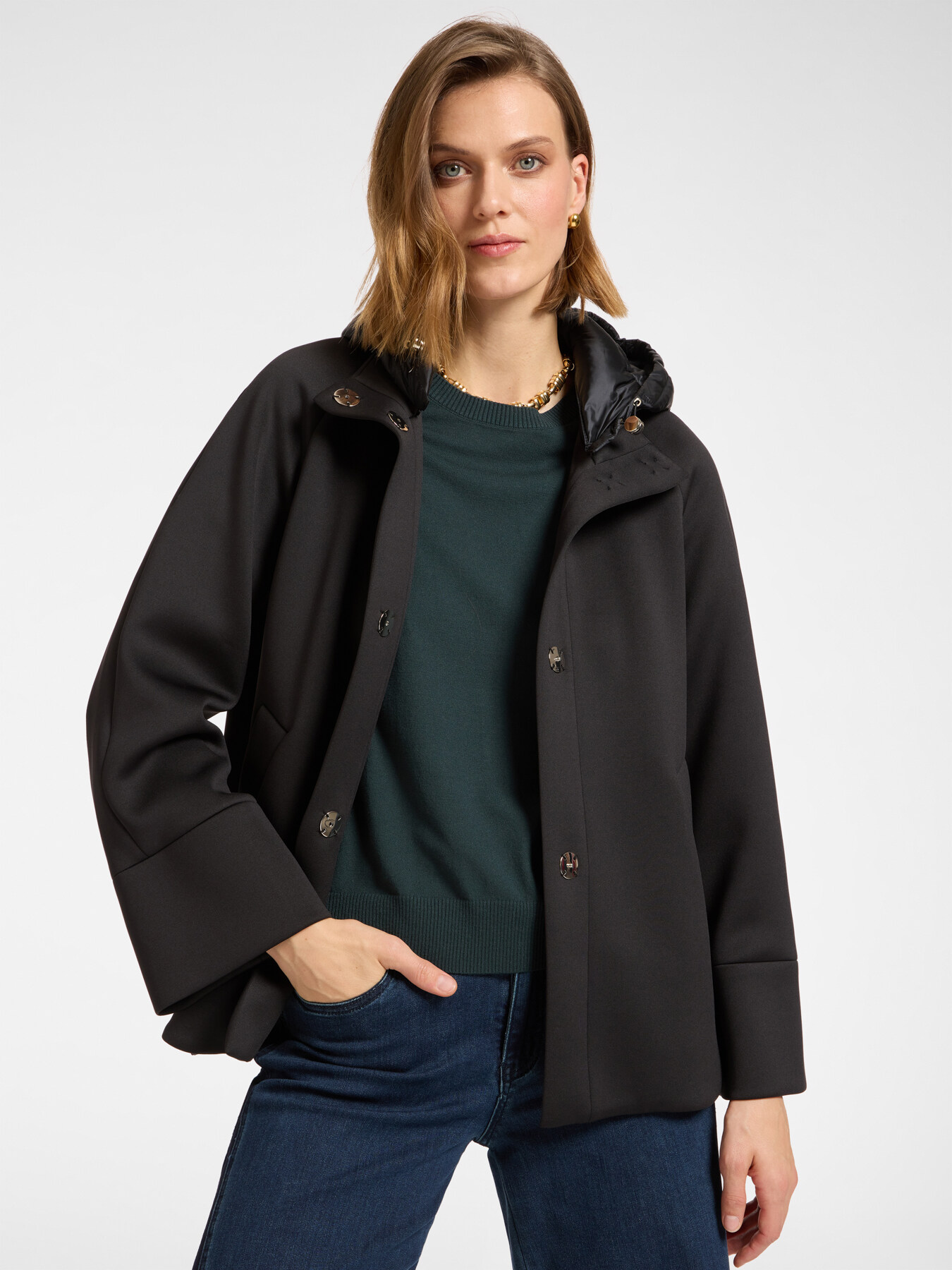 Caban in tessuto scuba image number 0