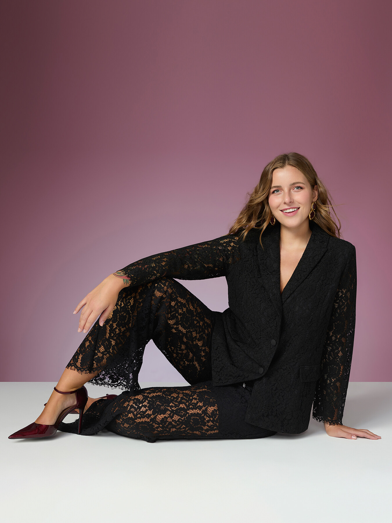 Lace flare pants image number 0