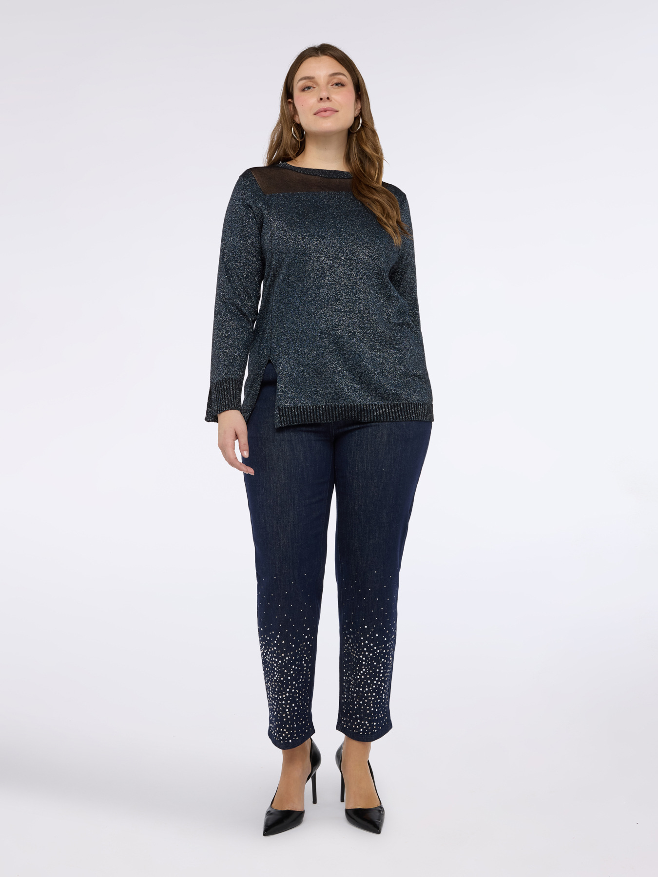 Maglia laminata con inserto image number 0