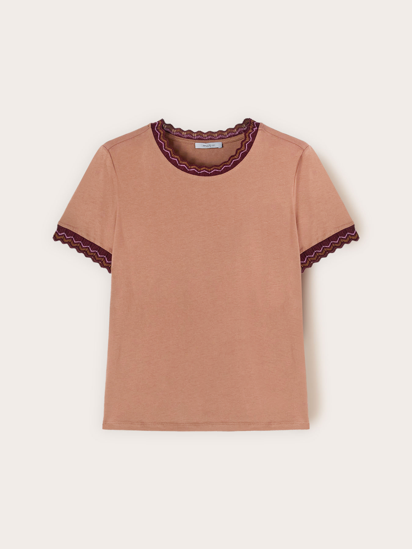 Tricou cu margini tricotate image number 4