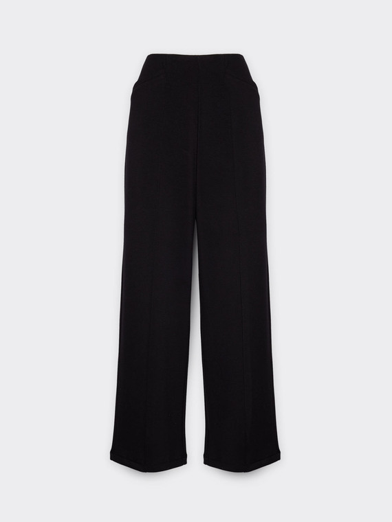 Lightweight scuba cropped trousers
