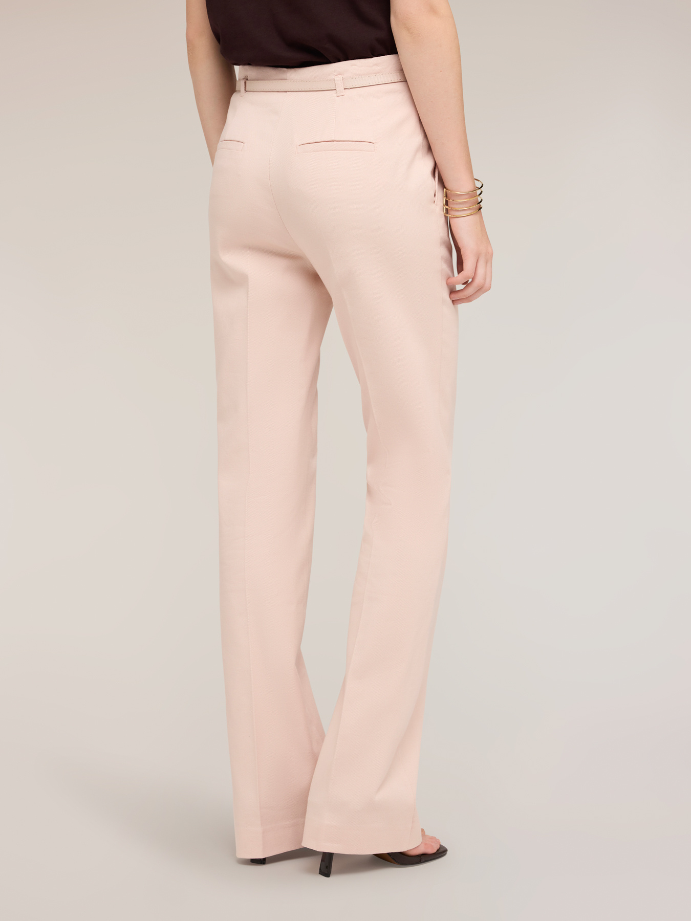 Flare pants in gabardine image number 1
