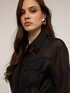 Camisa de organza con bolsillos image number 3