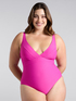Maillot de bain une pièce motif chevrons effet 3D image number 2