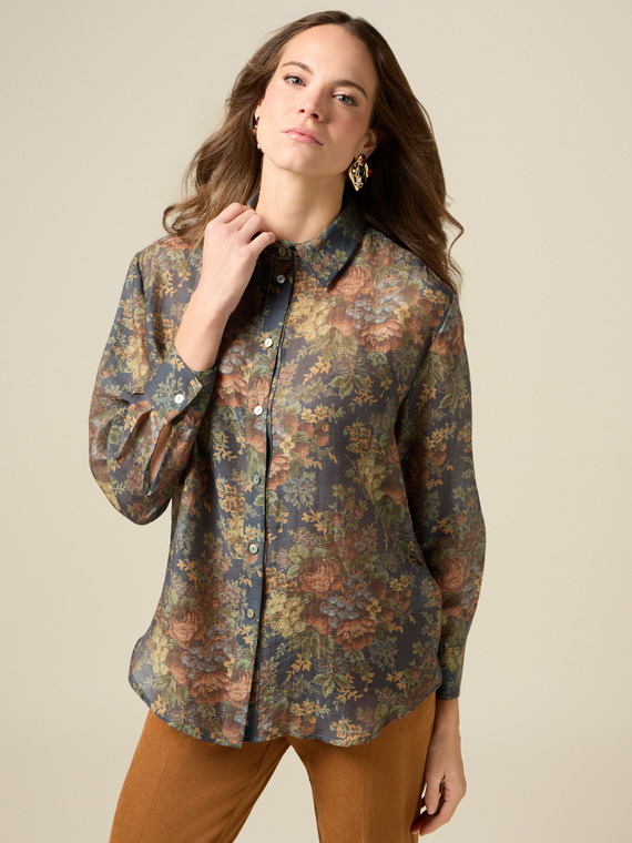 Camicia a fantasia floreale