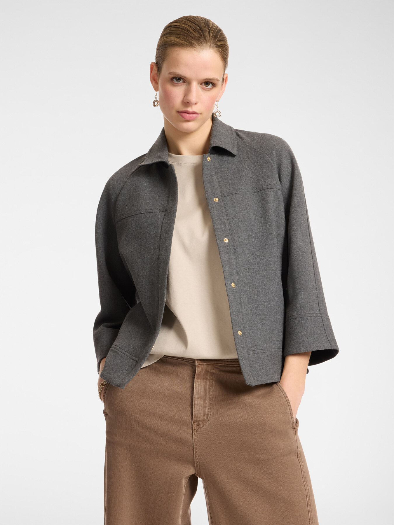 Boxy A-line jacket image number 0