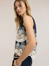 Poplin top with sangallo lace image number 3