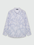 Gestreifte Hemdbluse mit floraler Verarbeitung image number 5