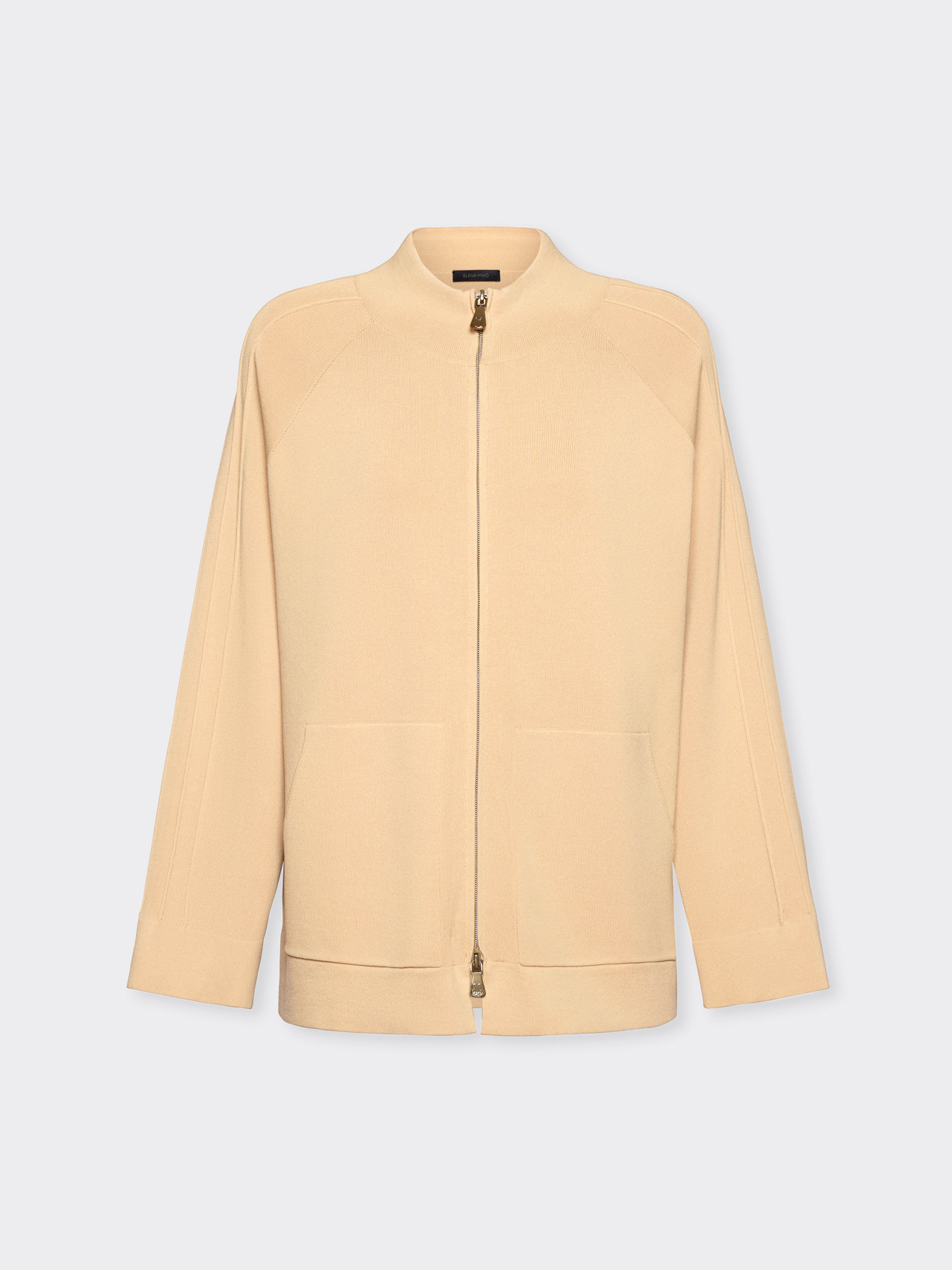 Viscose blend zip-up cardigan image number 4