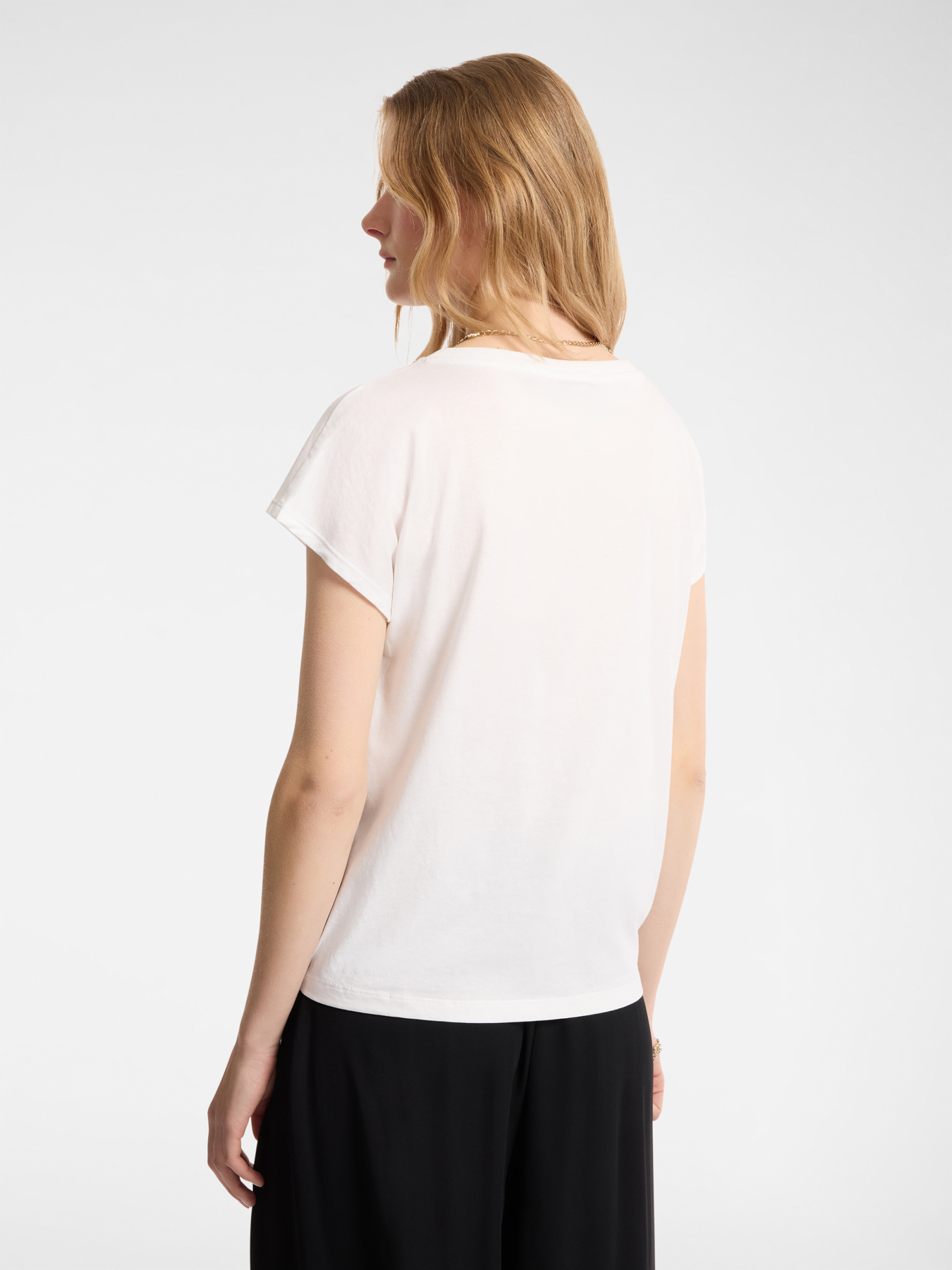 Cotton T-shirt with appliqués image number 1