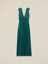 Long pleated dress in lurex jersey image number 3