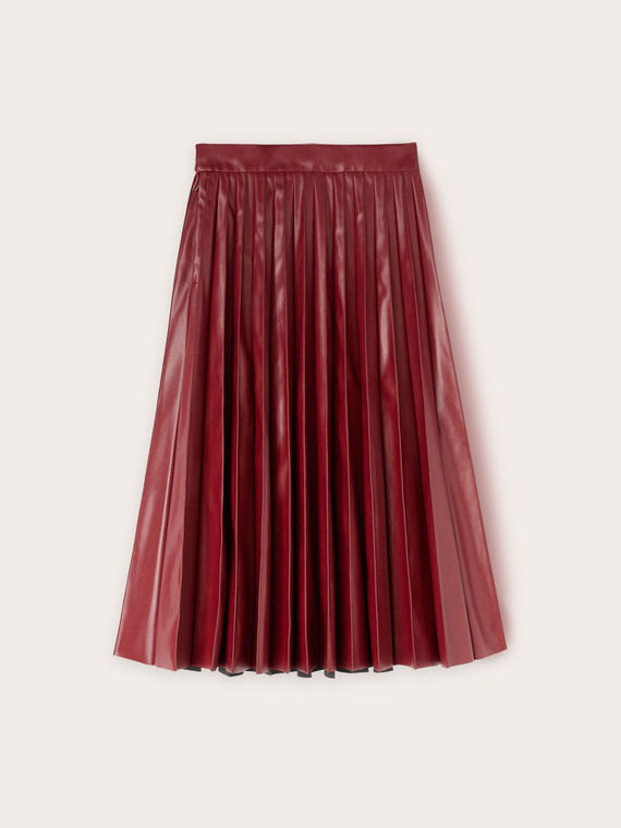 Rochie midi plisată din țesătură acoperită