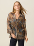 Patterned shirt with kimono sleeves image number 0