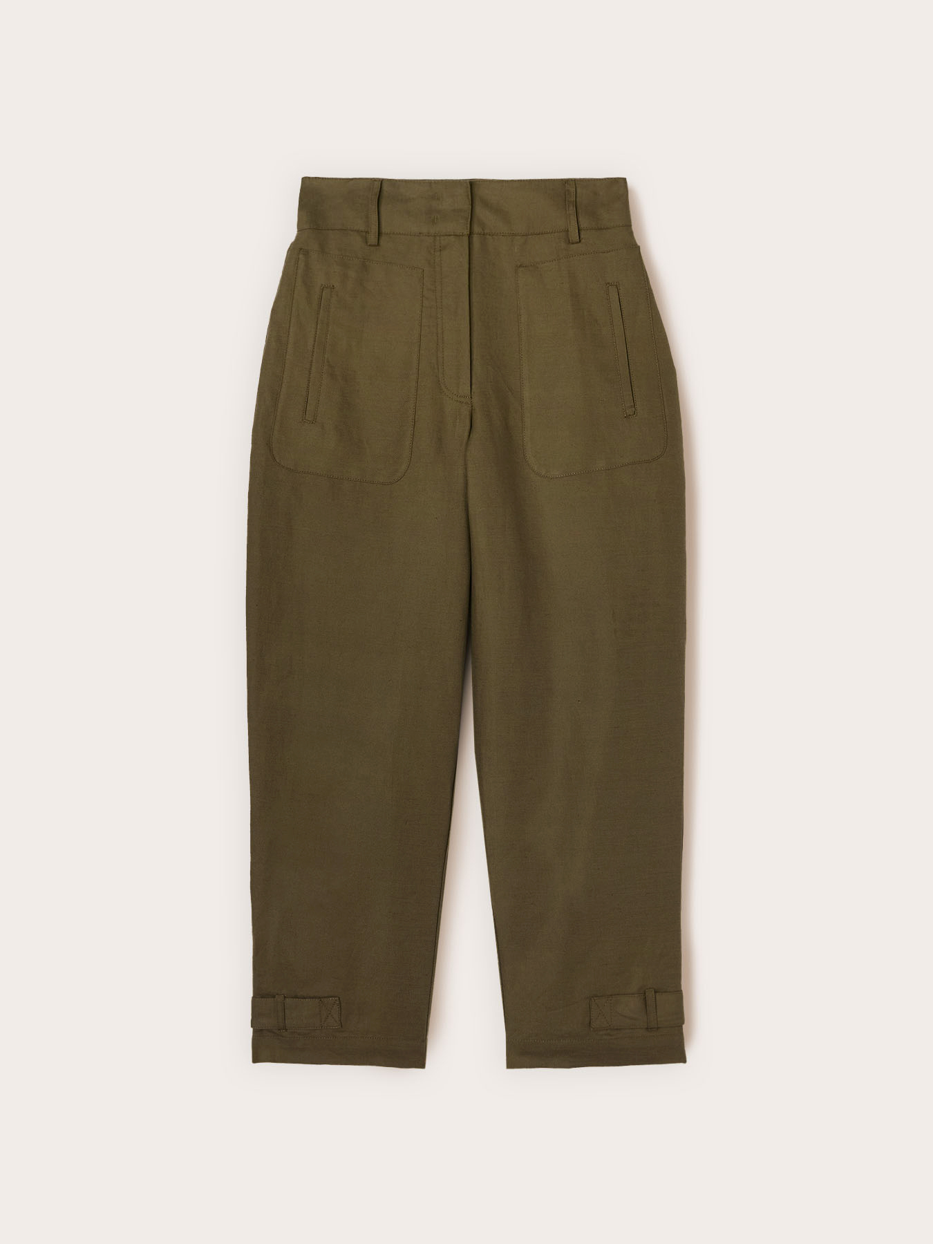 Mixed linen trousers image number 4