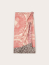 Satin pareo skirt with print image number 4