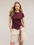 T-shirt with asymmetric side draping image number 2