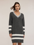 Oversize-Kleid aus Woll-Mischstrick mit Streifen image number 2