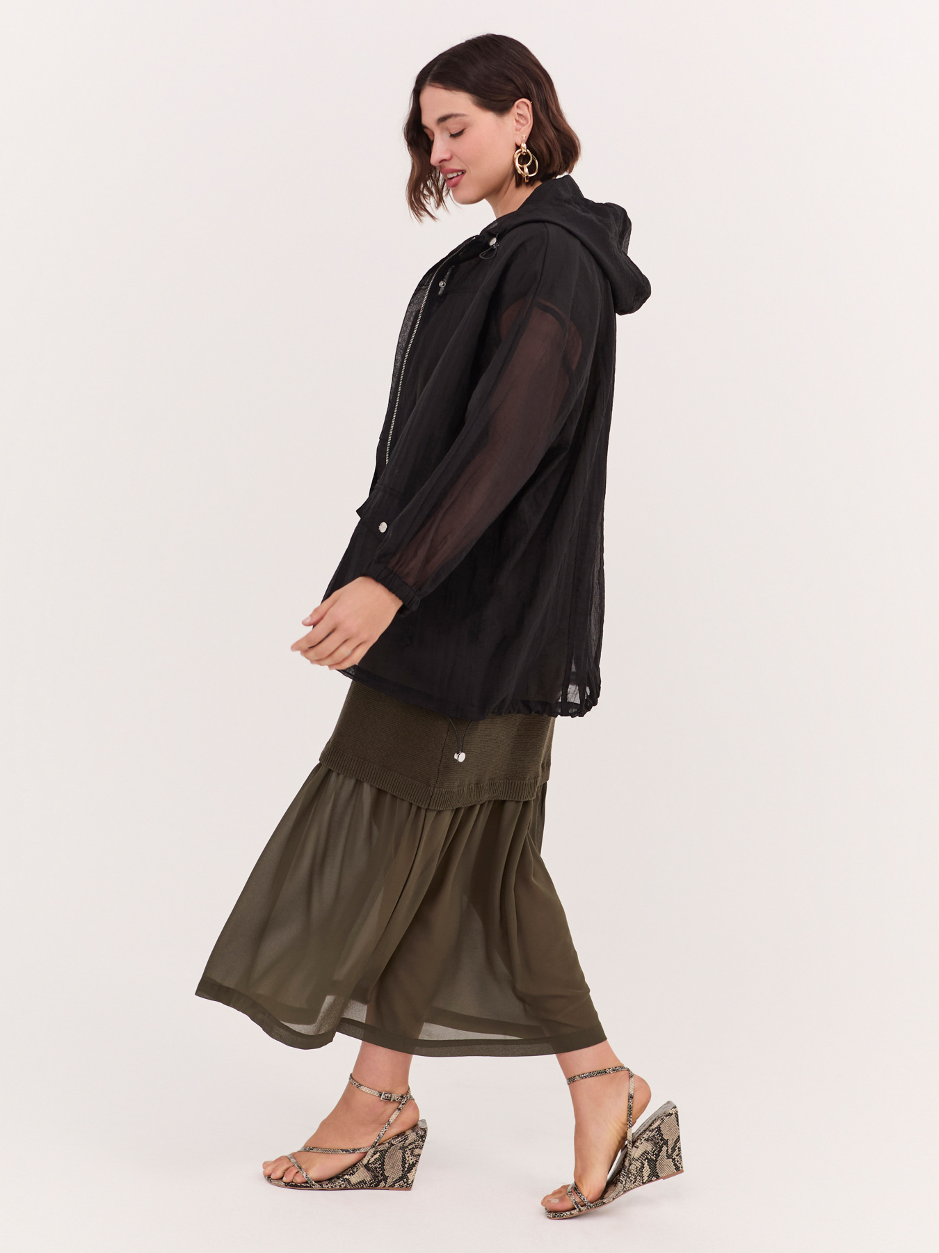 Parka aus Voile mit Kapuze image number 3